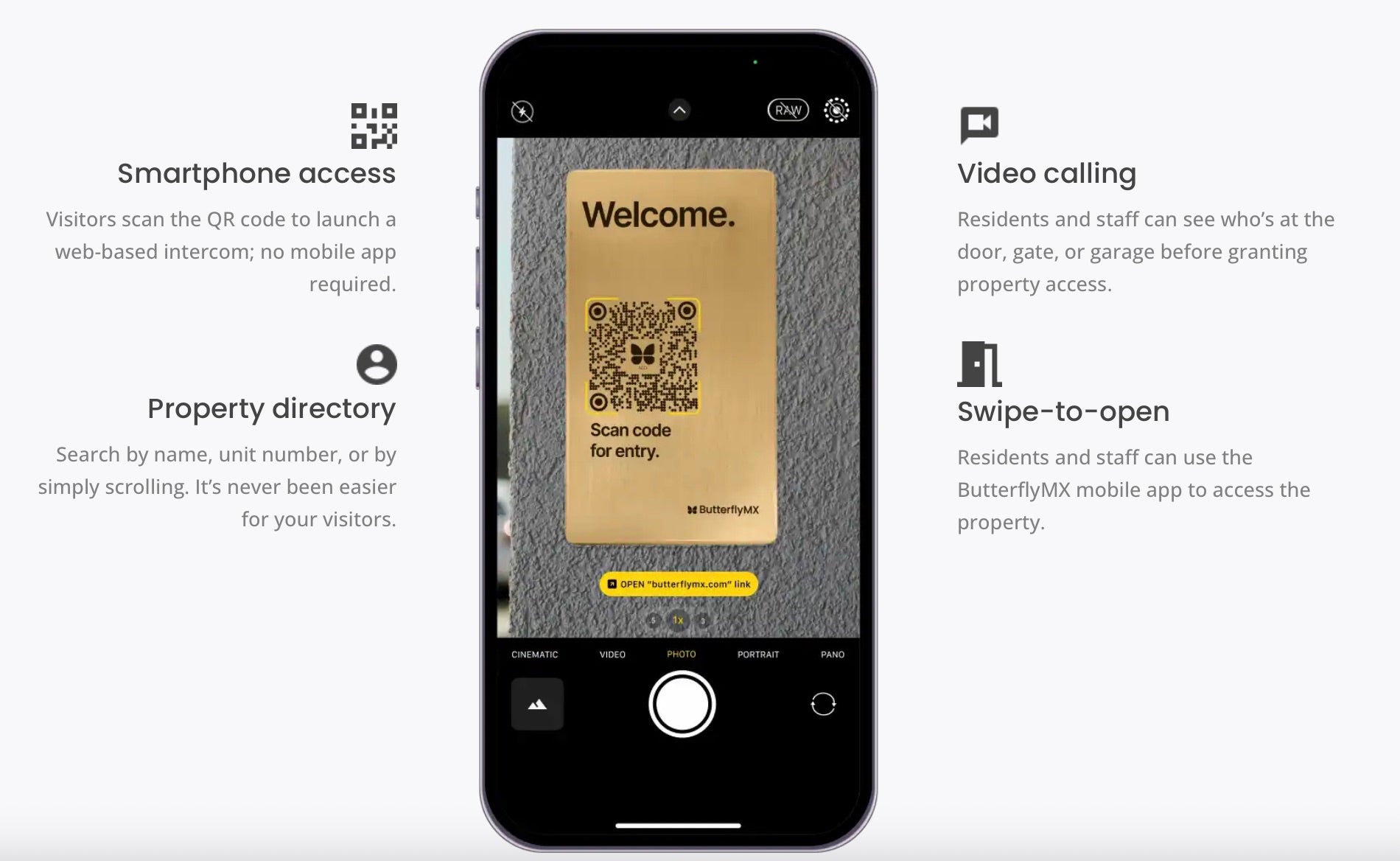 ButterflyMX QR Code Intercom